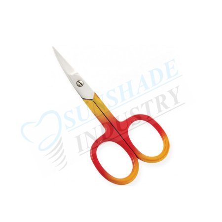 Professional Multi-Colored Curved Nail Scissors – Premium Stainless Steel Manicure Scissors 